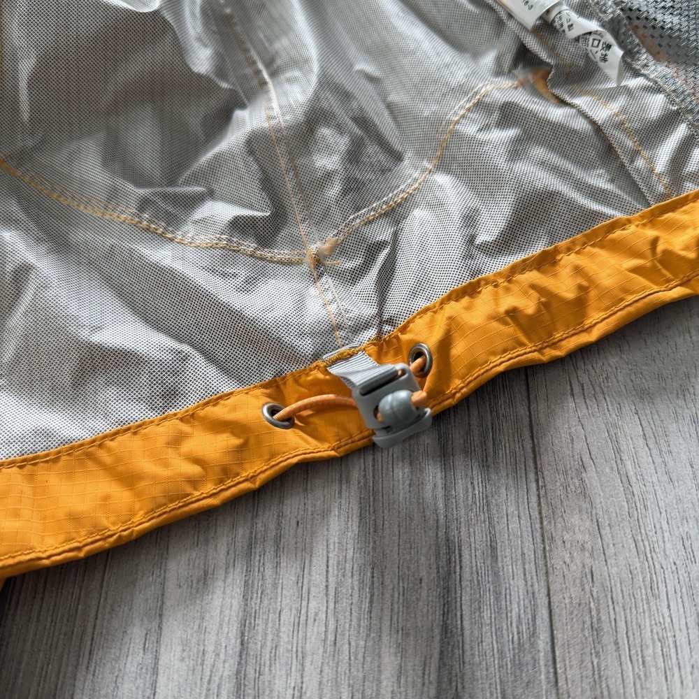 L.L.Bean Rain Jacket Womens M Yellow Hooded Trail Model Packable Shell OKBH1 - Picture 5 of 13